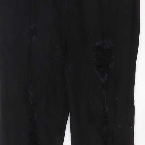The Rockin Rev Womens Black Cotton Skinny Jeans Size 14 L29 in Regular Zip
