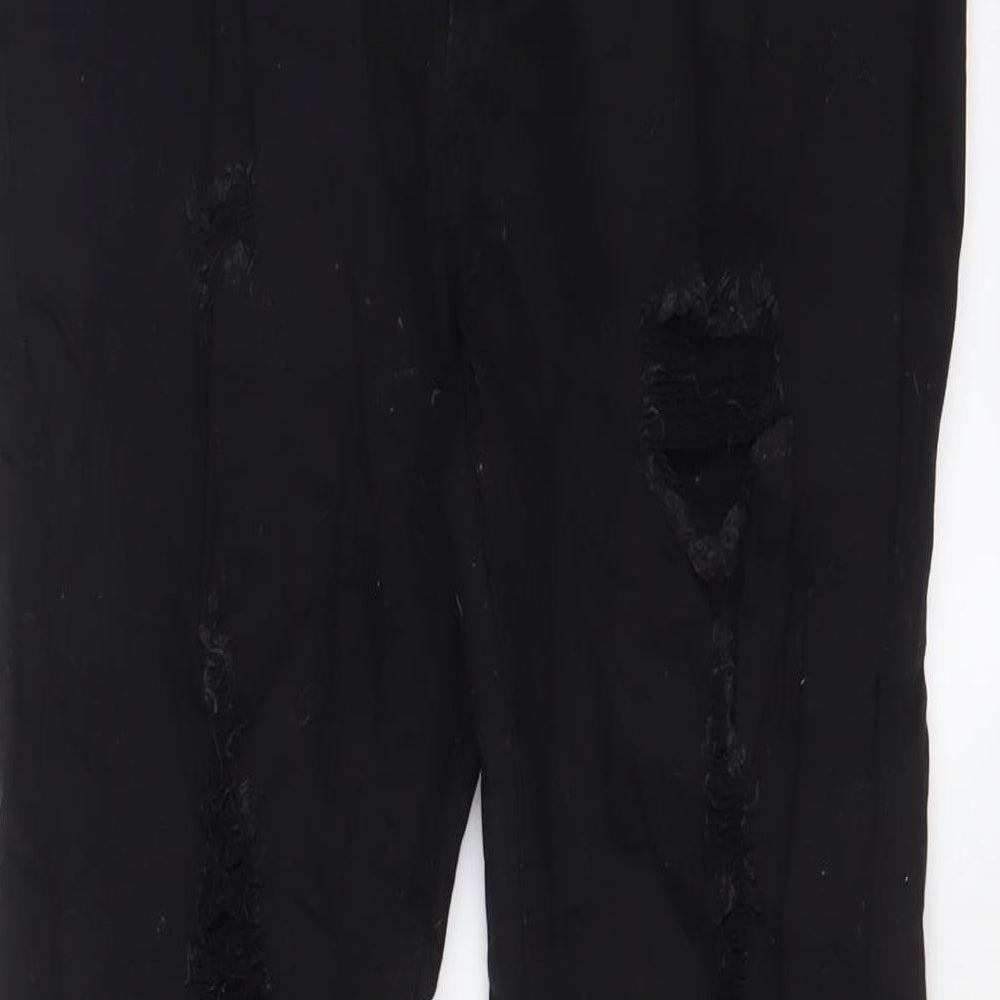 The Rockin Rev Womens Black Cotton Skinny Jeans Size 14 L29 in Regular Zip