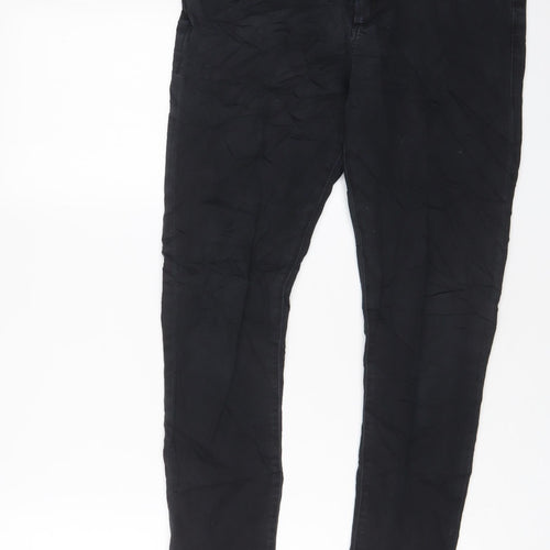 Topshop Womens Black Cotton Skinny Jeans Size 30 in L30 in Regular Zip
