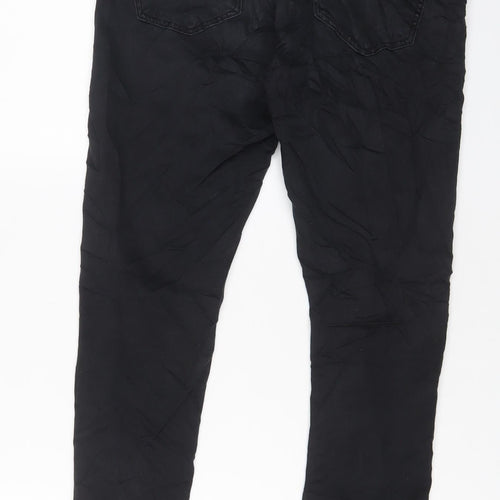 Topshop Womens Black Cotton Skinny Jeans Size 30 in L30 in Regular Zip