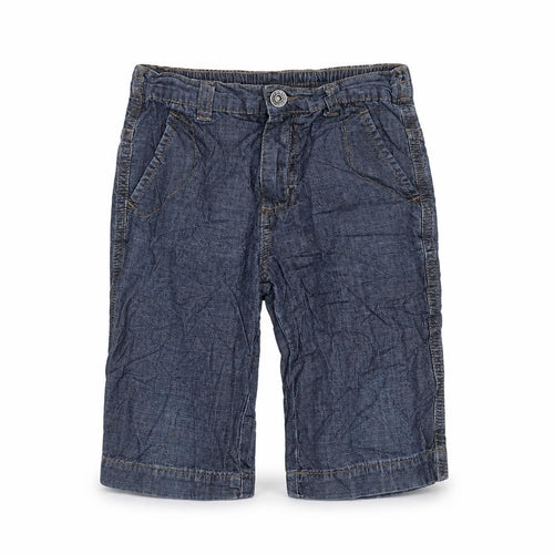 NEXT Boys Blue Cotton Bermuda Shorts Size 5 Years L8 in Regular Zip - Adjustable waist