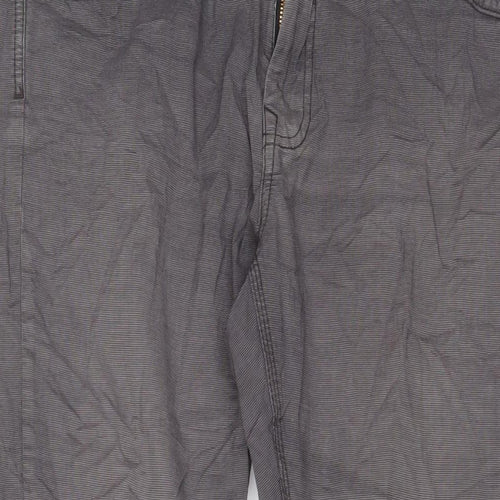 RJR.John Rocha Mens Brown Cotton Trousers Size 38 in L30 in Regular Zip - Short Leg