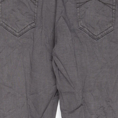 RJR.John Rocha Mens Brown Cotton Trousers Size 38 in L30 in Regular Zip - Short Leg