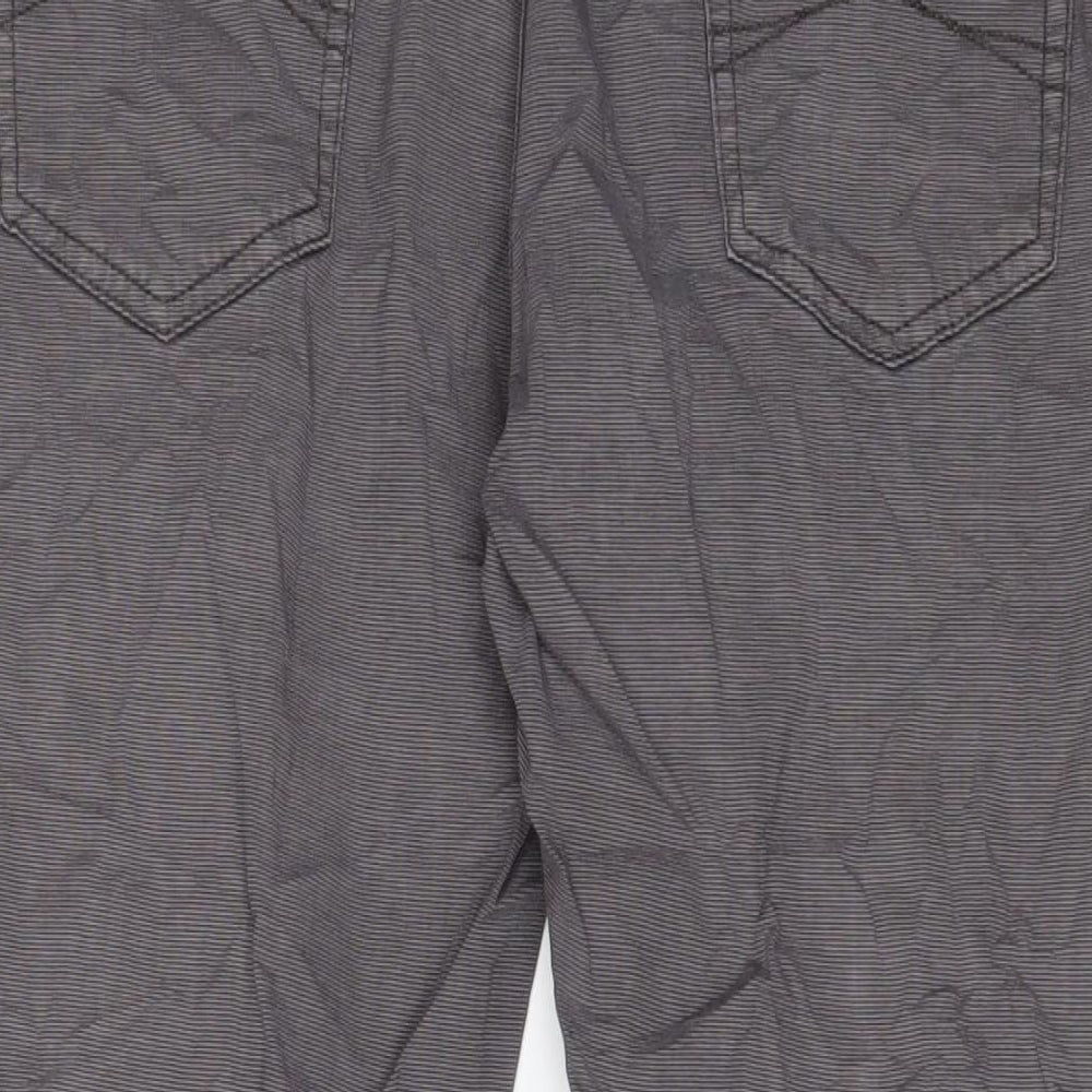 RJR.John Rocha Mens Brown Cotton Trousers Size 38 in L30 in Regular Zip - Short Leg