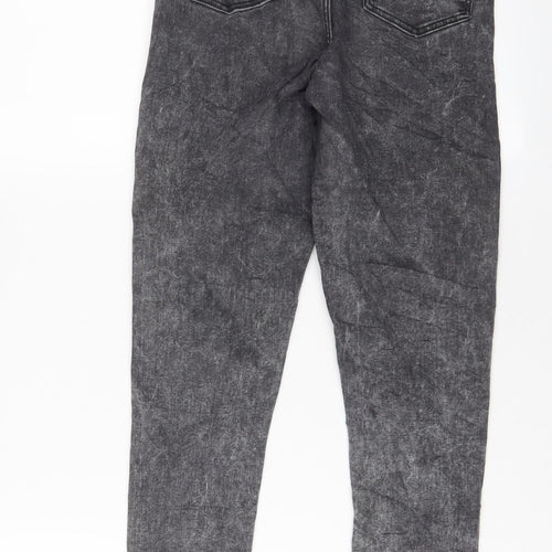 Topshop Womens Grey Cotton Skinny Jeans Size 28 in L30 in Regular Zip