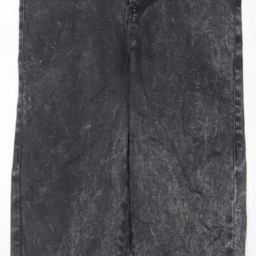 Topshop Womens Grey Cotton Skinny Jeans Size 28 in L30 in Regular Zip
