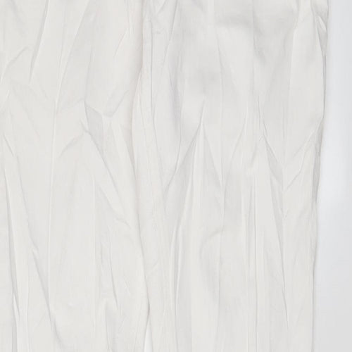 THE WHITE COMPANY Womens White Cotton Skinny Jeans Size 10 L31 in Regular Zip