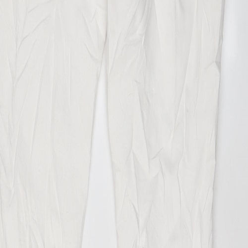 THE WHITE COMPANY Womens White Cotton Skinny Jeans Size 10 L31 in Regular Zip
