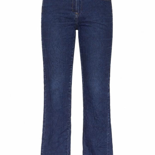 M&Co Womens Blue Cotton Straight Jeans Size 10 L30 in Regular Zip