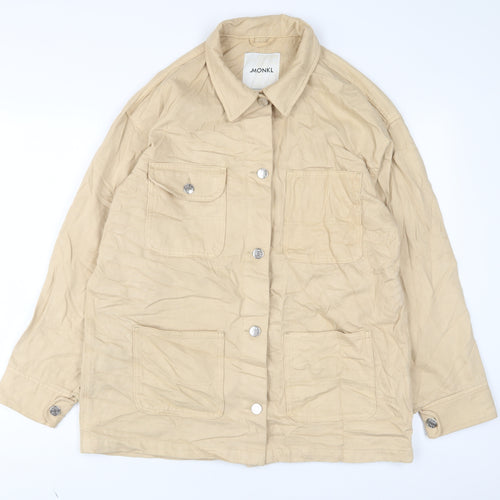 Monki Womens Beige Jacket Size S Button