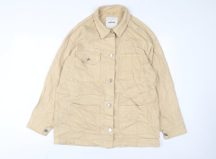 Monki Womens Beige Jacket Size S Button