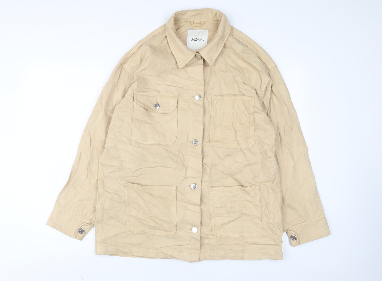 Monki Womens Beige Jacket Size S Button