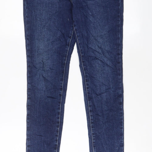 Queen Hearts Womens Blue Cotton Skinny Jeans Size M L29 in Regular Zip