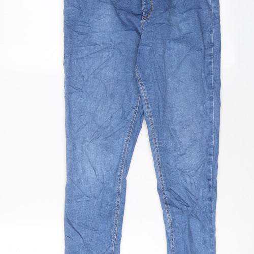 Topshop Womens Blue Cotton Skinny Jeans Size 12 L27 in Regular - Maturnity