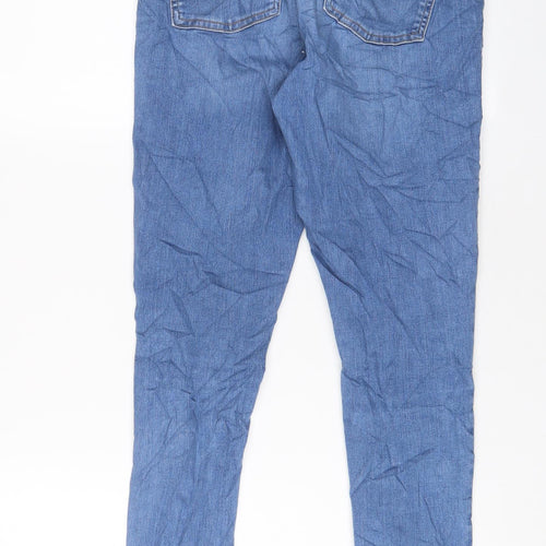 Topshop Womens Blue Cotton Skinny Jeans Size 12 L27 in Regular - Maturnity