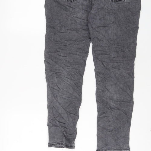 Indigo Womens Grey Cotton Skinny Jeans Size 14 L28 in Regular Zip