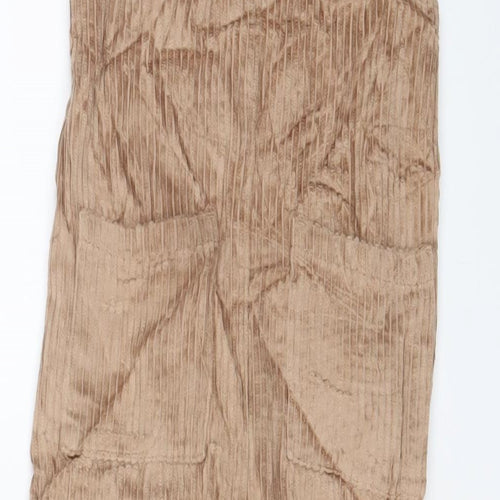 George Girls Brown Cotton Dungaree One-Piece Size 4-5 Years Button