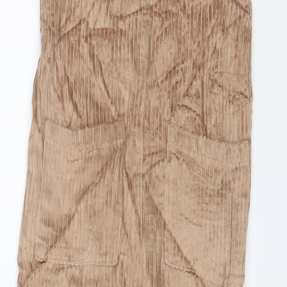 George Girls Brown Cotton Dungaree One-Piece Size 4-5 Years Button