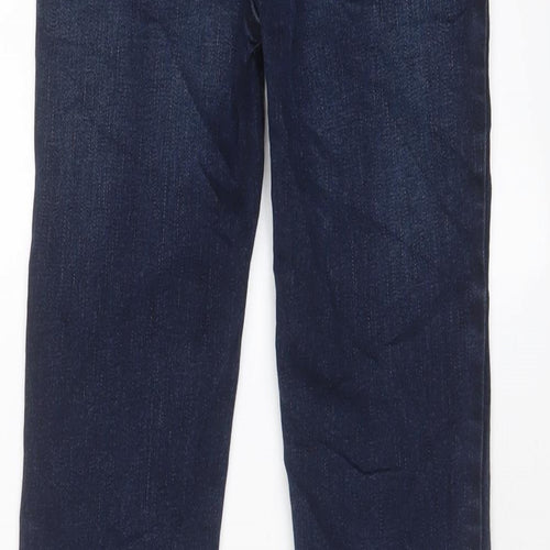 TU Girls Blue Cotton Straight Jeans Size 10 Years L24 in Regular Zip - Adjustable waist