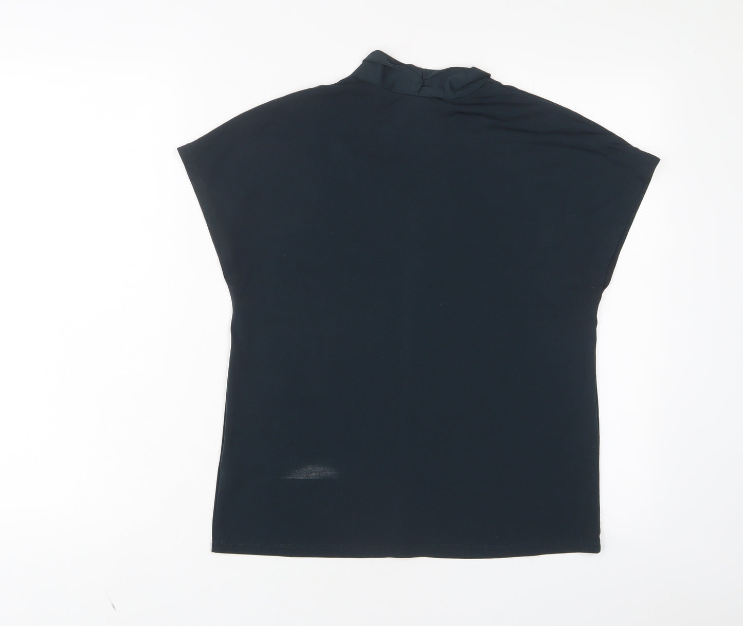 H&M Womens Green Polyester Basic T-Shirt Size S V-Neck