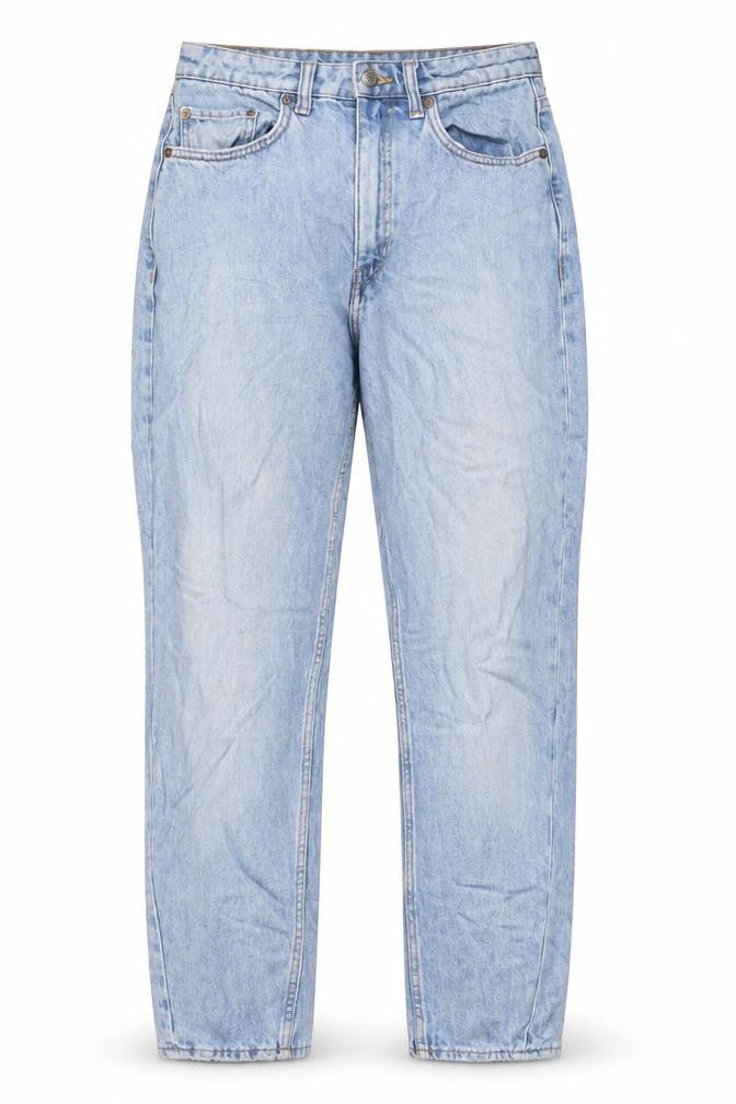 Weekday Womens Blue Cotton Straight Jeans Size 28 in L28 in Regular Zip