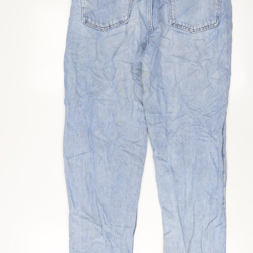 Weekday Womens Blue Cotton Straight Jeans Size 28 in L28 in Regular Zip