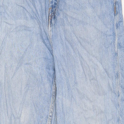 Weekday Womens Blue Cotton Straight Jeans Size 28 in L28 in Regular Zip