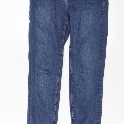 Mango Womens Blue Cotton Skinny Jeans Size 6 L29 in Regular Zip