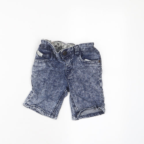 NEXT Boys Blue Cotton Bermuda Shorts Size 2 Years Regular Zip - 1.5-2 Years