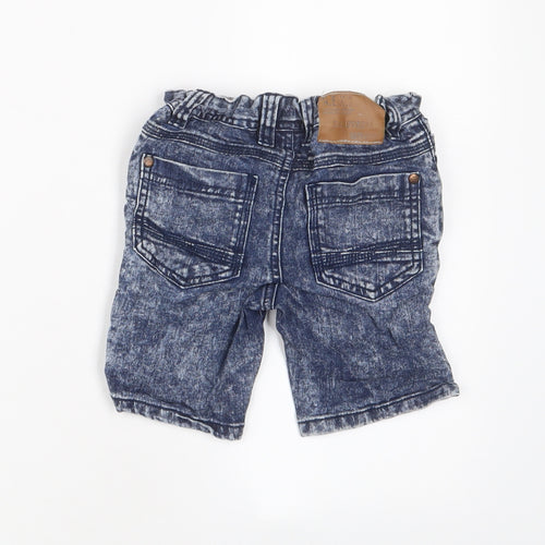 NEXT Boys Blue Cotton Bermuda Shorts Size 2 Years Regular Zip - 1.5-2 Years