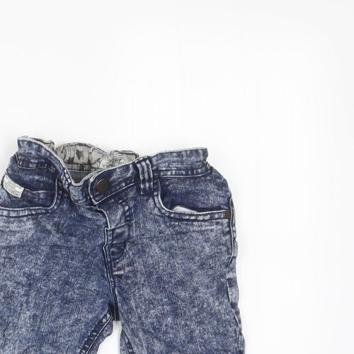 NEXT Boys Blue Cotton Bermuda Shorts Size 2 Years Regular Zip - 1.5-2 Years