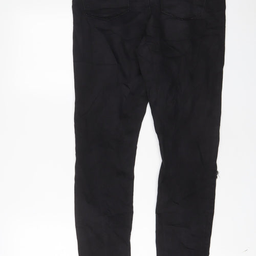 ASOS Womens Black Cotton Skinny Jeans Size 32 in L34 in Regular Zip