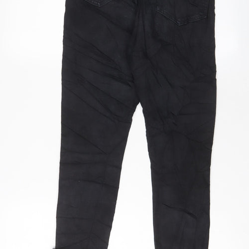 Topshop Womens Black Cotton Skinny Jeans Size 28 in L30 in Regular Zip