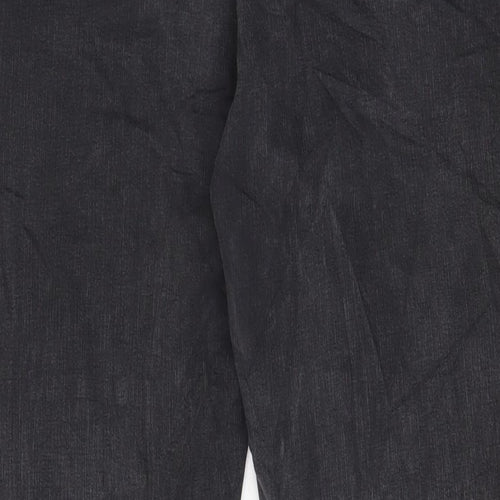 Marks and Spencer Womens Grey Cotton Straight Jeans Size 20 L31 in Regular Zip