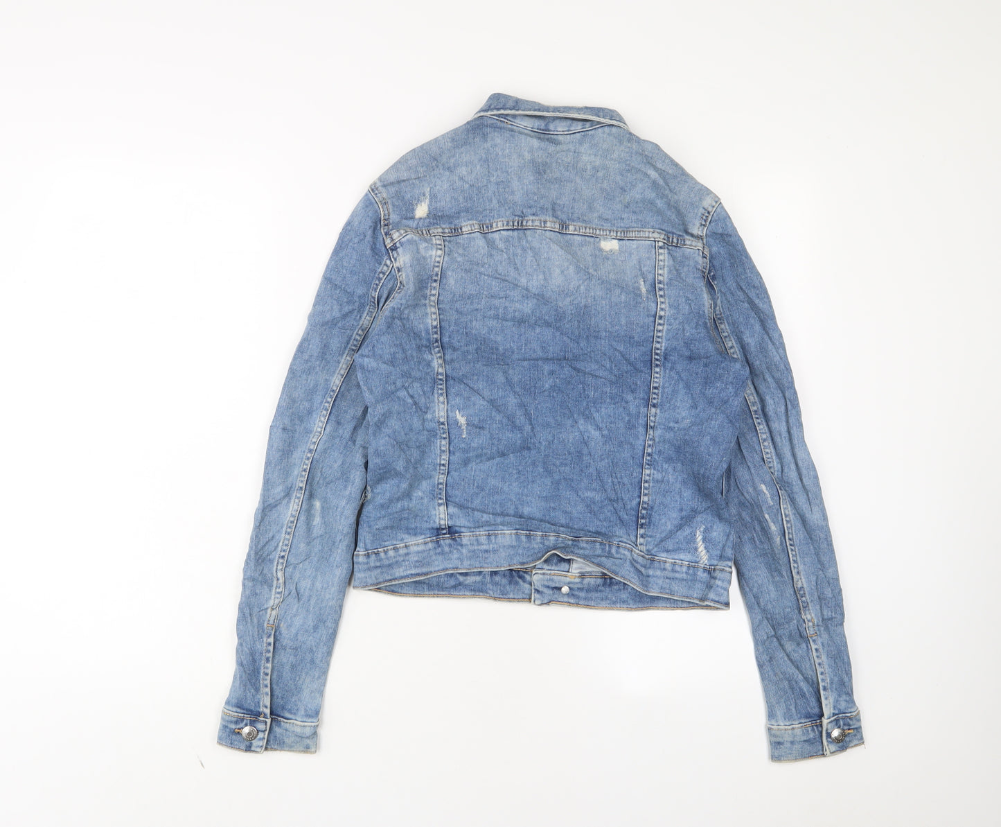 H&M Womens Blue Jacket Size 12 Button