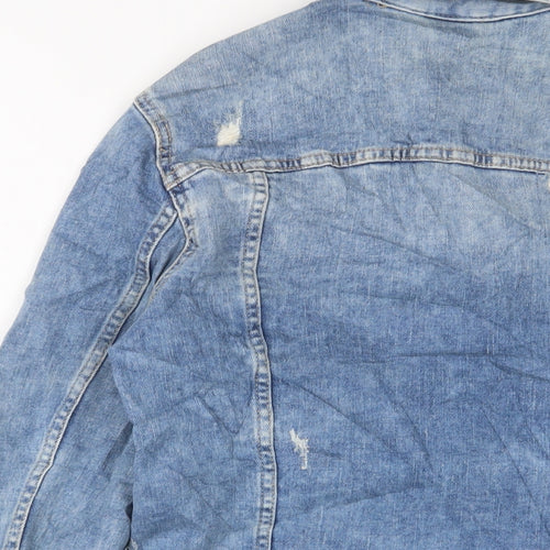 H&M Womens Blue Jacket Size 12 Button