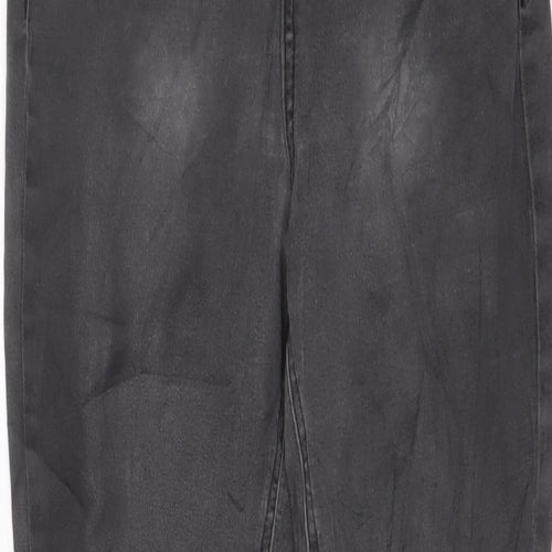 TU Womens Grey Cotton Skinny Jeans Size 14 L27 in Regular Zip