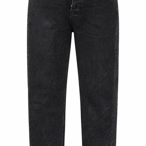 Topman Mens Black Cotton Straight Jeans Size 32 in L32 in Regular Button