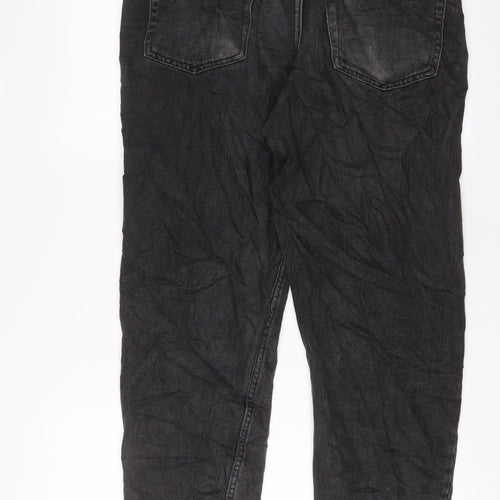 Topman Mens Black Cotton Straight Jeans Size 32 in L32 in Regular Button