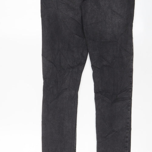 Denim & Co. Womens Grey Cotton Skinny Jeans Size 10 L32 in Regular Zip