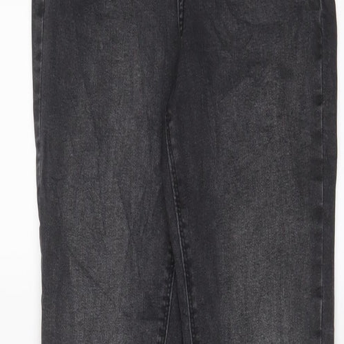 Denim & Co. Womens Grey Cotton Skinny Jeans Size 10 L32 in Regular Zip