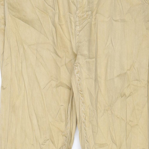 Clockhouse Mens Beige Cotton Skinny Jeans Size 32 in L32 in Regular Zip
