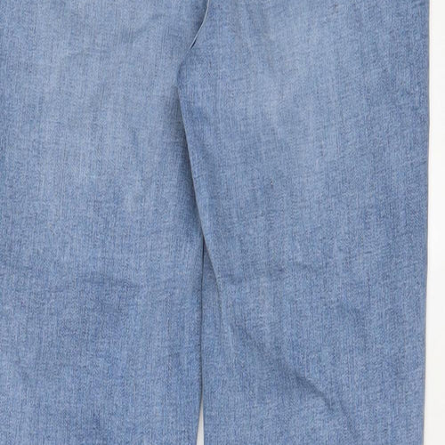 Marks and Spencer Womens Blue Cotton Skinny Jeans Size 12 L31 in Regular Zip