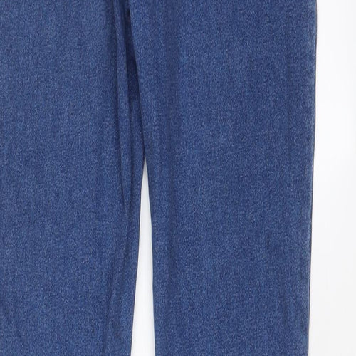 Marks and Spencer Womens Blue Cotton Skinny Jeans Size 10 L28 in Regular Zip