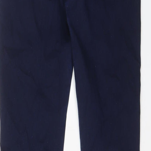Marks and Spencer Womens Blue Cotton Skinny Jeans Size 10 L27 in Regular Zip - Ankle Zips