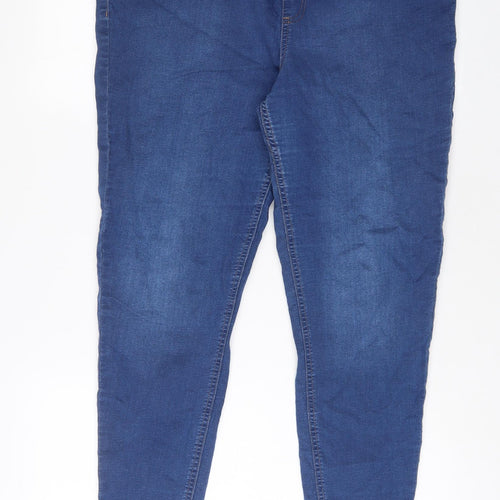 Marks and Spencer Womens Blue Cotton Jegging Jeans Size 18 L28 in Regular
