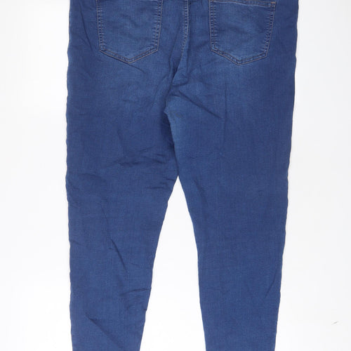 Marks and Spencer Womens Blue Cotton Jegging Jeans Size 18 L28 in Regular