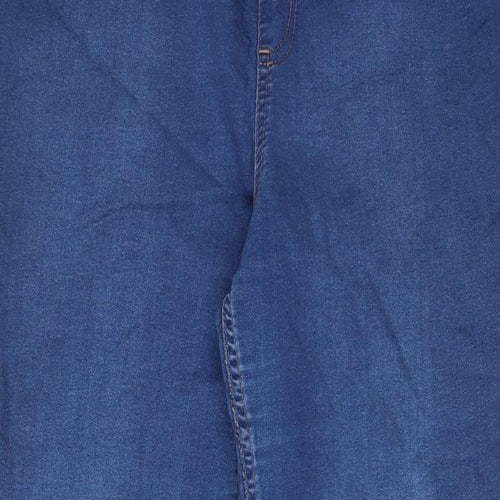 Marks and Spencer Womens Blue Cotton Jegging Jeans Size 18 L28 in Regular