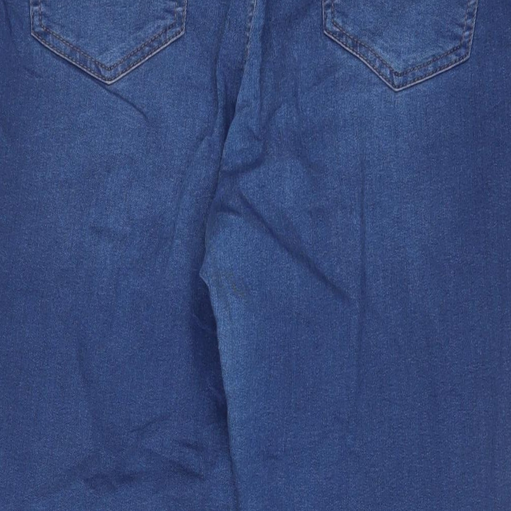 Marks and Spencer Womens Blue Cotton Jegging Jeans Size 18 L28 in Regular