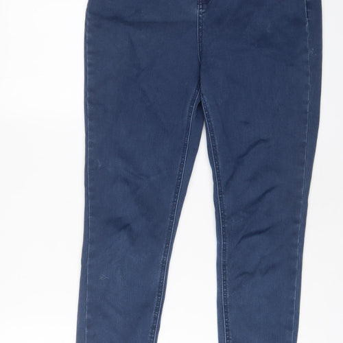 TU Womens Blue Cotton Skinny Jeans Size 12 L27 in Regular Zip